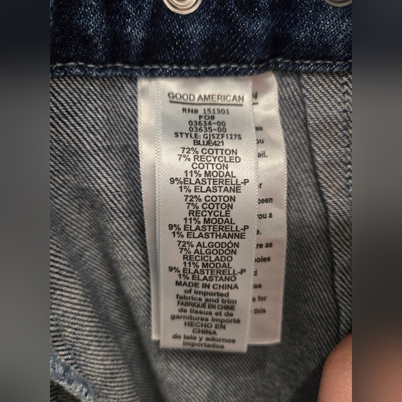 NWT GOOD AMERICAN DENIM JUMPSUIT Sz 1/ Small - Picture 15 of 16